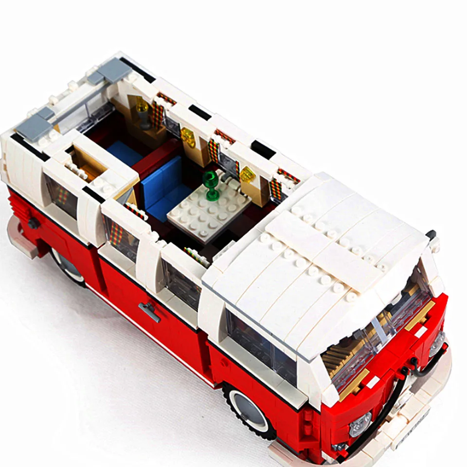 

1354pcs Compatible 10220 Technical Series VW T1 Camper Van Building Blocks Car Model Bricks Bus 21001 Children Toys Set