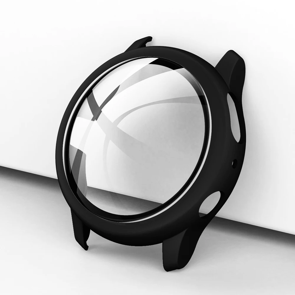 Матовый чехол с закаленной стеклянной пленкой для Samsung Galaxy Watch Active 2 40 мм 44 бампер