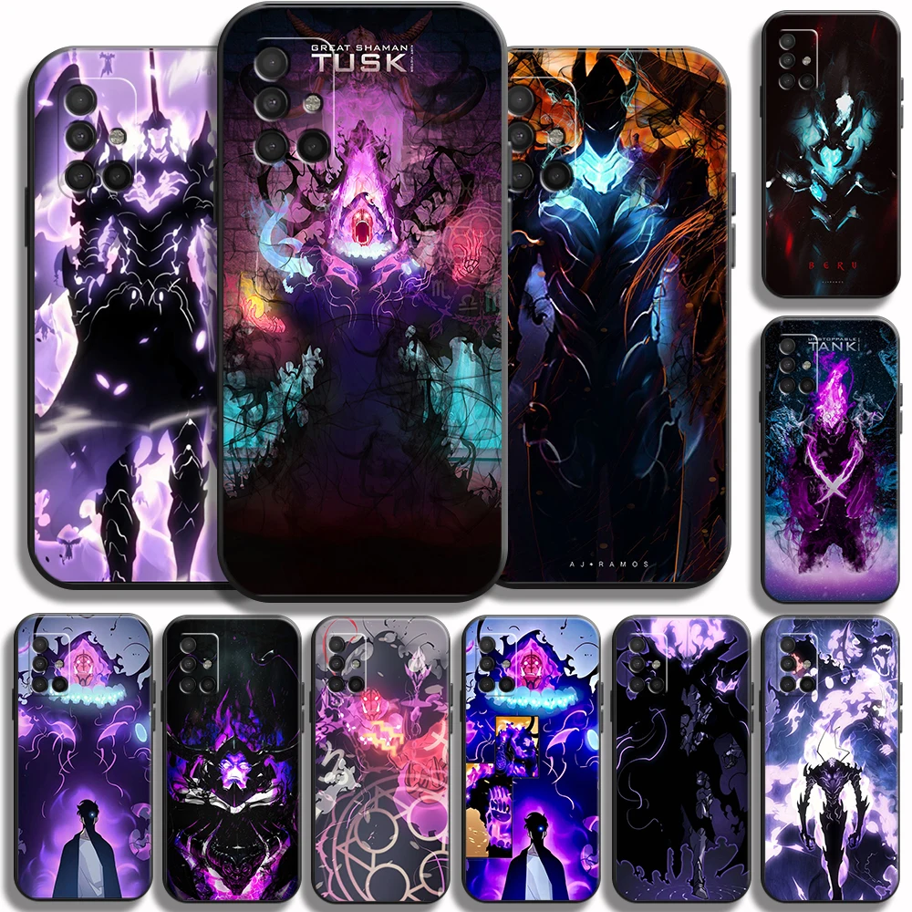 

Cartoon Solo Leveling Case for Samsung A21S A217F A31 A315F A52 A52S A72 A32 A22 A42 M42 5G 4G Liquid Silicone Soft TPU Cover