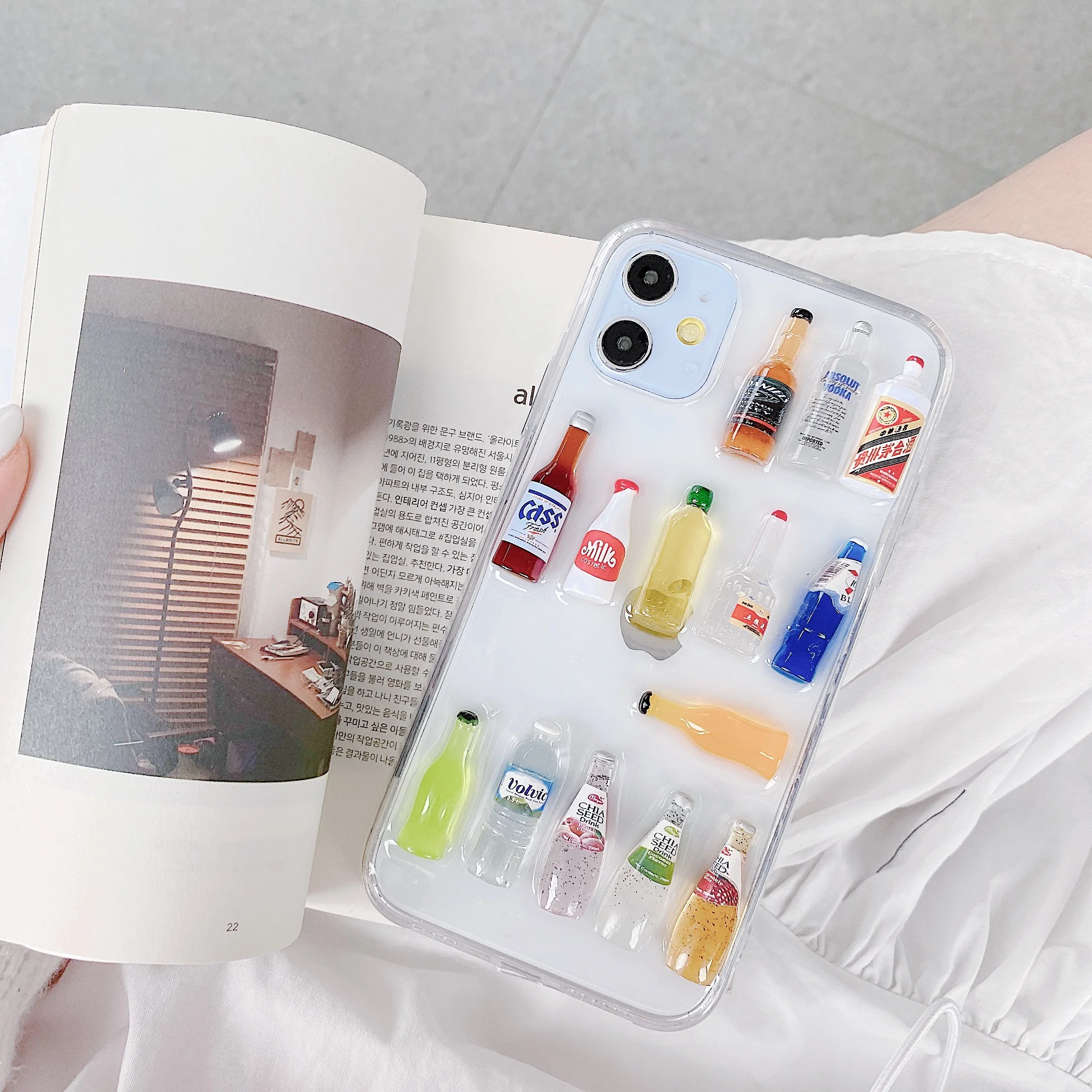 

Cute 3D Stereoscopic Little Wine Shockproof Phone Case For iPhone 11 12 Pro Max 12 Mini Xs Max XR XS X Soft Clear TPU Back Cove