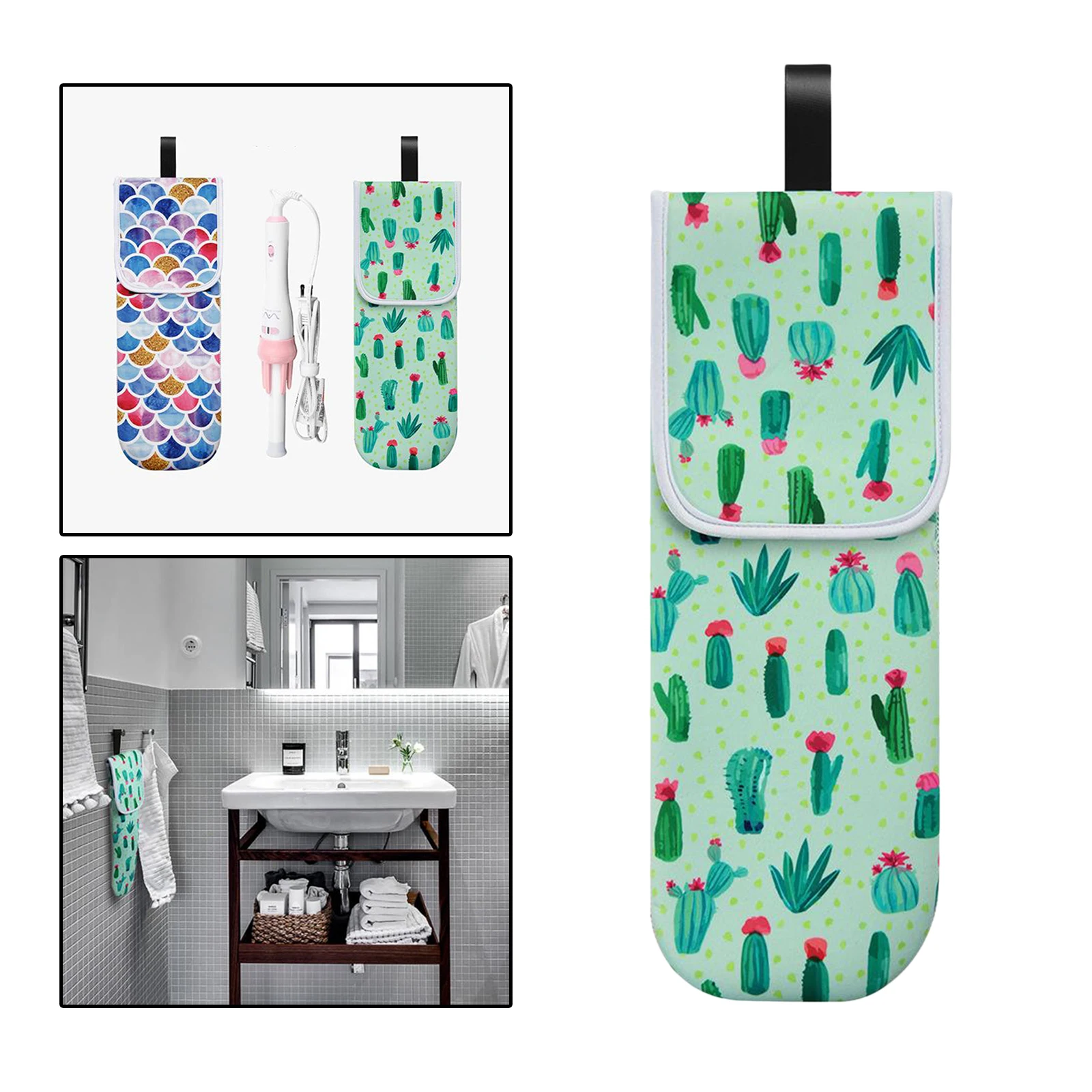 

Travel Water-resistant Neoprene Curling Iron Holder Cover Bag Carrying