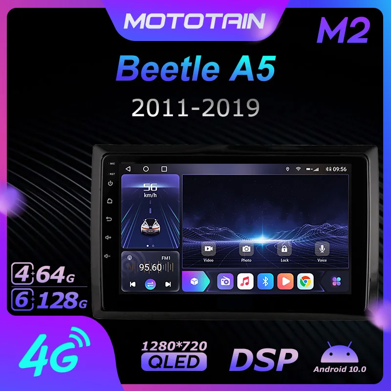

Автомагнитола Ownice 6G + 128G Android 10,0 для Volkswagen Beetle A5 2011 - 2019 мультимедийный плеер Видео Аудио 4G LTE GPS Navi