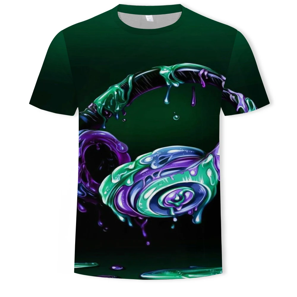 

2021 Summer Men's and Women's Short Sleeve T-shirt Tops 3D DJ Fashion Trend Men's T-shirts Couple Clothing Tops XXS-6XL