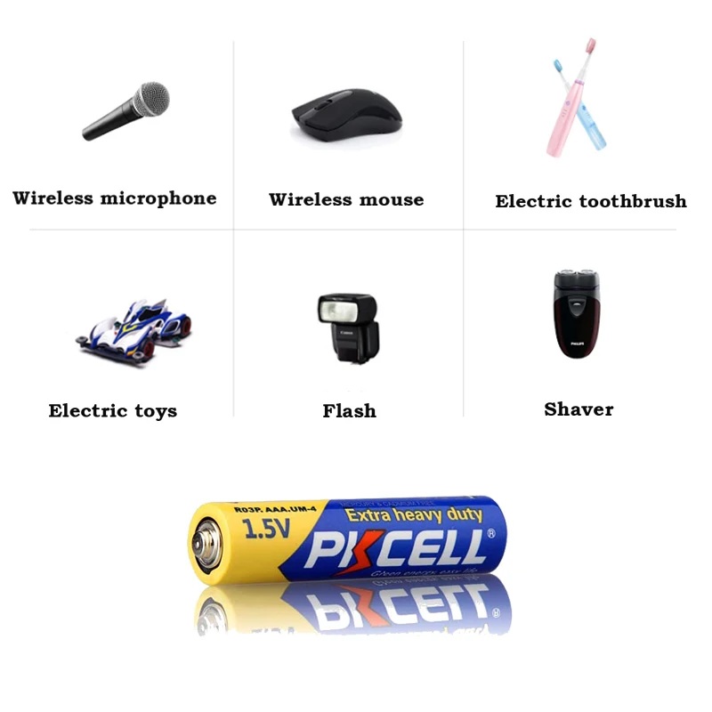 20 шт. сверхмощные одноразовые батареи PKCELL R03P 1 5 в AAA 3A для термометра | Электроника