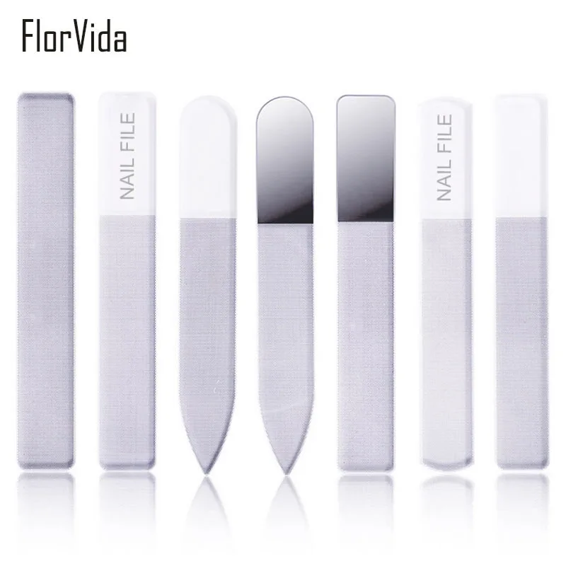 FlorVida Nano стеклянная пилочка для ногтей 9 см круглая головка профессиональный Прочный Полировальный Инструмент аксессуары Полировка Ногтей Инструмент