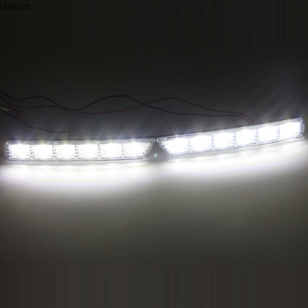 Автомобильная мигающая 1 комплект для Mitsubishi ASX 2010 2011 2012 светодиодные дневные ходовые огни дневного света, водонепроницаемые туманные фары белого цвета.