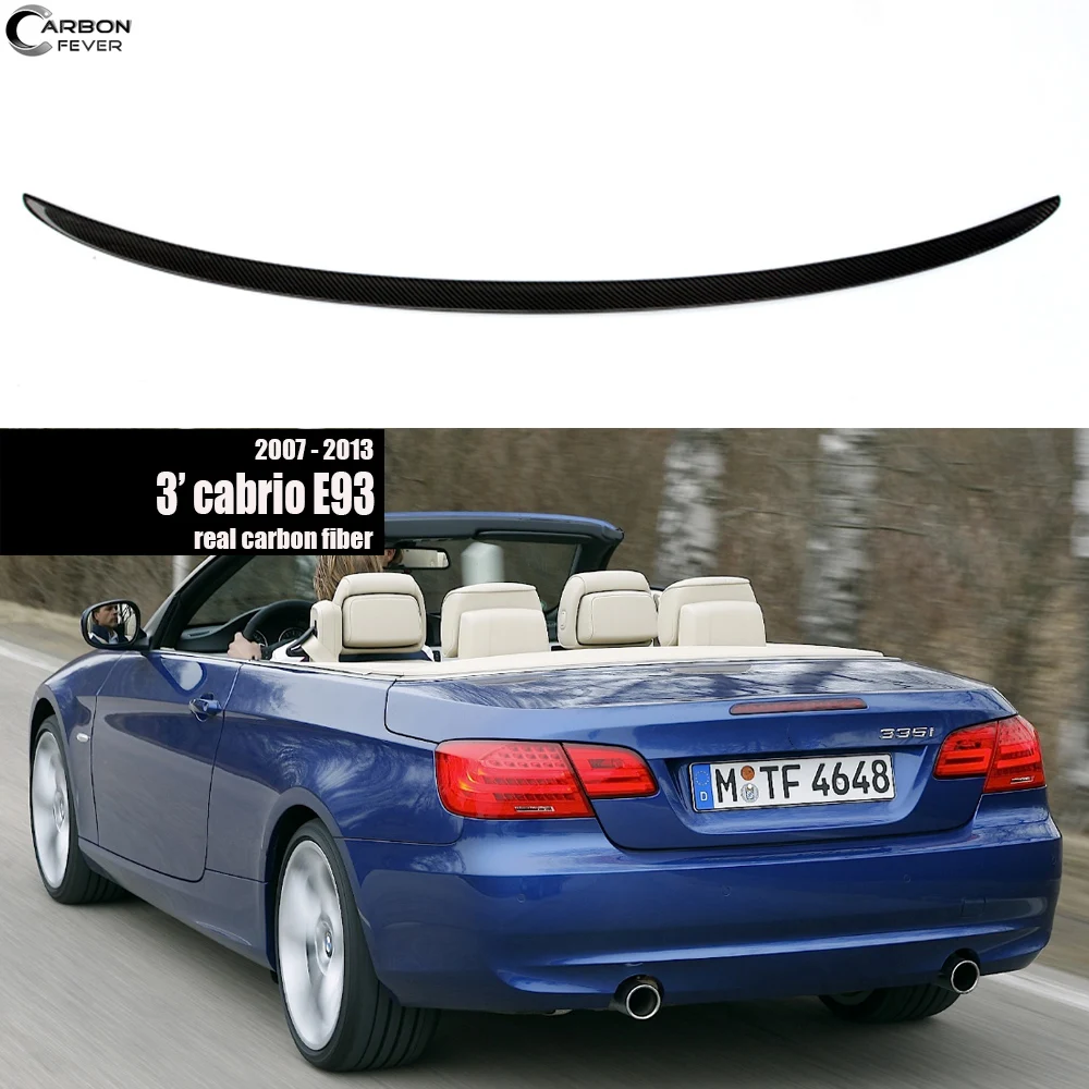 

For BMW 3 Series E93 Convertible 328i 335i 2007-2013 Real Carbon Fiber Car Rear Trunk Spoiler Wing Lip