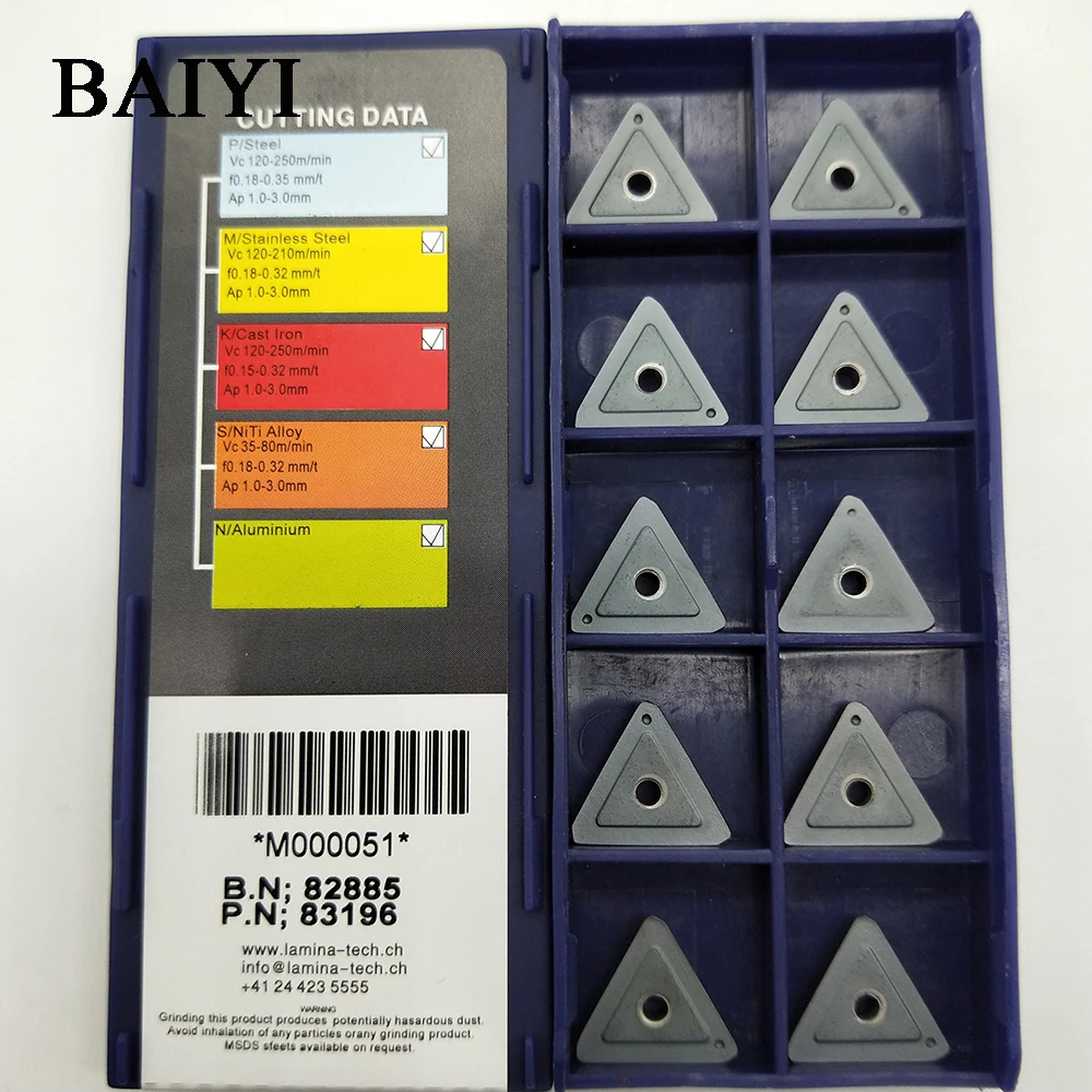10 шт. TPKN 1603 PDTR вставки из цементированного карбида TPKN1603 CNC режущее лезвие токарный