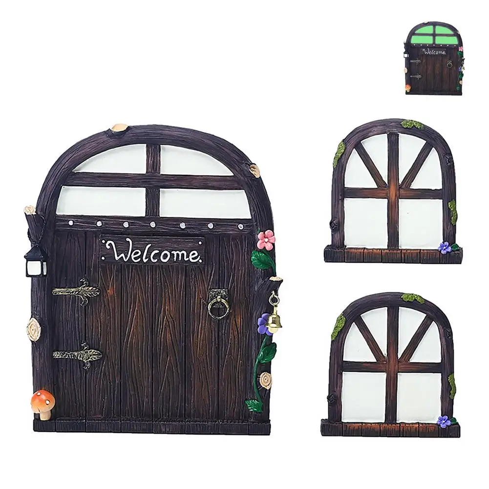 

Mini Fairy Gate Resin Gnome Dwarf Garden Decoration Statue Fairy Ornament Dwarf Gate Christmas Tree Decoration Resin Crafts