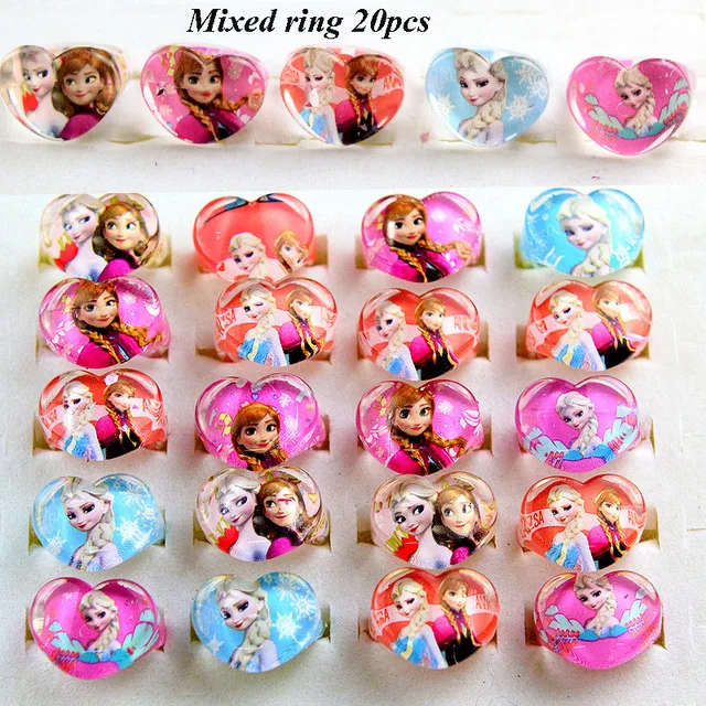 Ring 20pcs Платье принцессы «Холодное сердце» 2 вечерние поставки «Холодное сердце» вечерние Бумага соломы тарелки чашки для девочек с героями мультфильма «Холодное сердце»; 2 платья Эльзы и Анны для дня рождения Декор вечерние скатерть - Цвет: Ring 20pcs