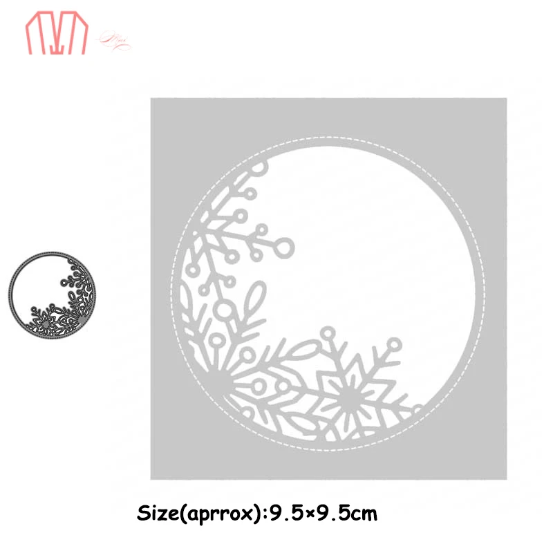 Mai рождественское кольцо снежинка металлические трафареты для резки сделай сам