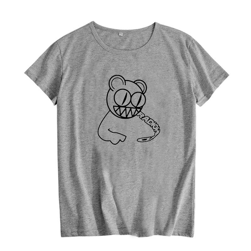 Женская футболка с короткими рукавами и принтом радиоголова Harajuku летняя