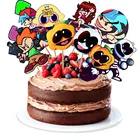 16 шт. наклейки Funkin пятница ночь, популярная игра пятница ночь, декоративный Топпер для капкейка Funkin для детского праздника, дня рождения, кекс