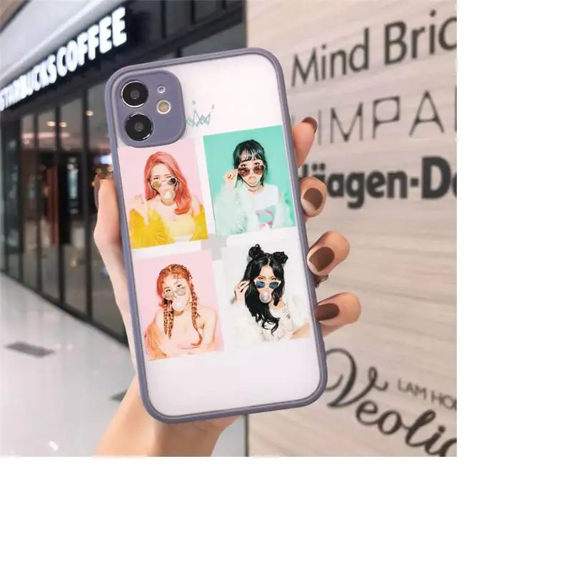 

MAMAMOO - WANNA BE MYSELF Phone Case For iPhone 12 11 Mini Pro XR XS Max 7 8 Plus X Matte transparent Gray Cover