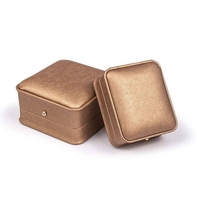 5PCS Pu Leather Flat Wedding Ring Jeweller Packaging Box Women Earring Pendent Bracelet Storage Display Jewellery Holder