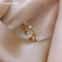 2021 new classic small round rings japanese luxury jewelry european and american women sexy index finger student opening ring