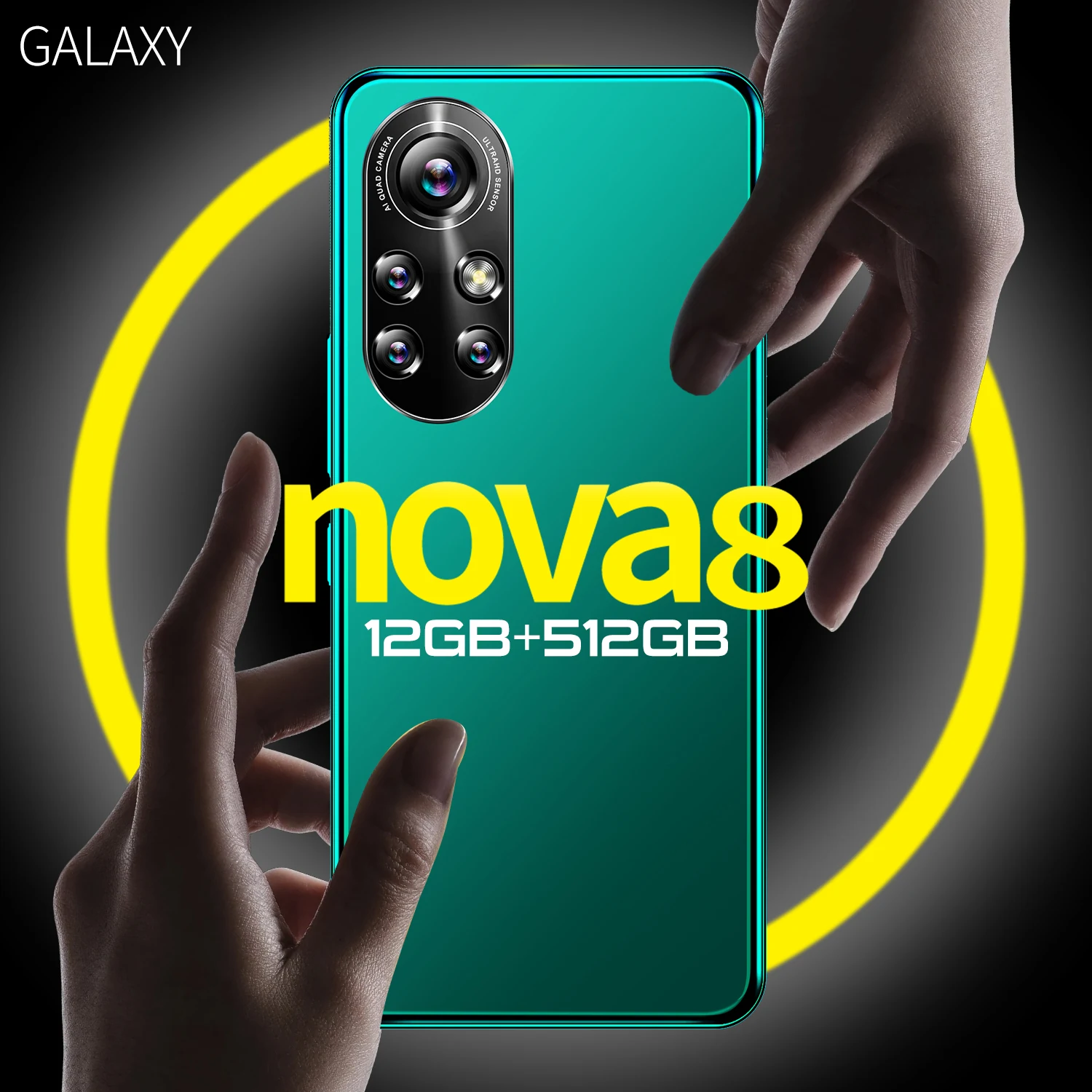

6.8 Inch Smartphone Nova8 Pro 12G 512GB 24MP+48MP Android 11 6500mAh Ten Core Really MTK6889 4G 5G Dual SIM Global Version