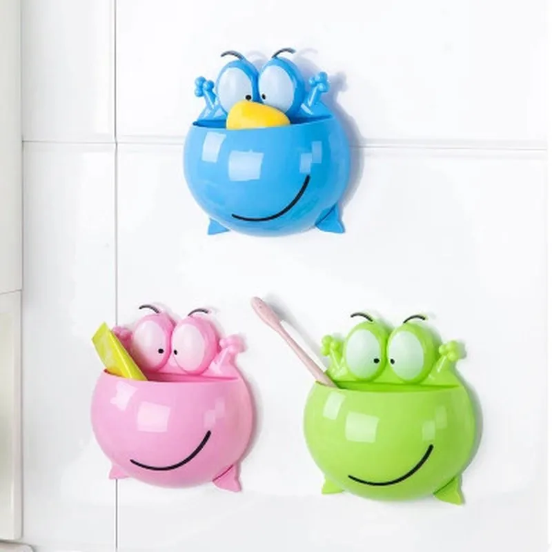 2020 Новинка Лидер продаж прочная настенная присоска лягушка в форме Зубная щётка