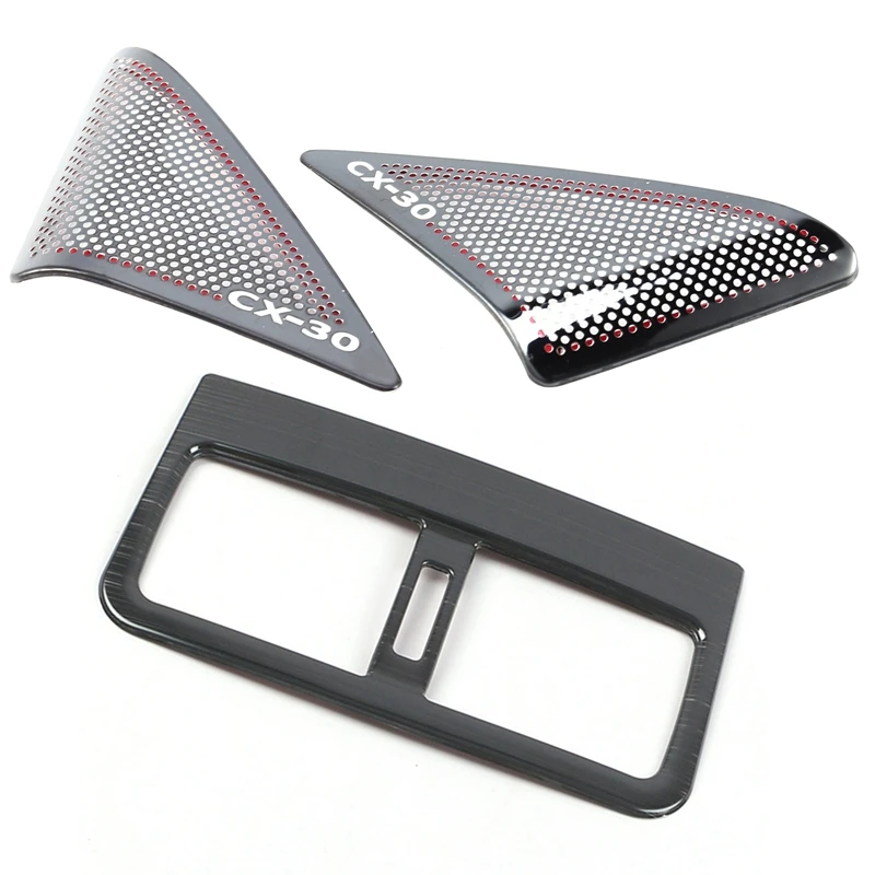 Car Front Column Speaker Cover for CX-30 2020 2021 &amp Rear Exhaust Vent Trim Stainless Steel | Автомобили и мотоциклы
