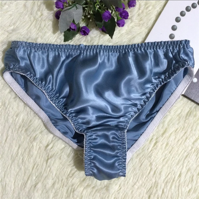 Women briefs Sexy Ultra-thin 100% Silk Briefs Breathable Comfortable Large Size ladies panties |