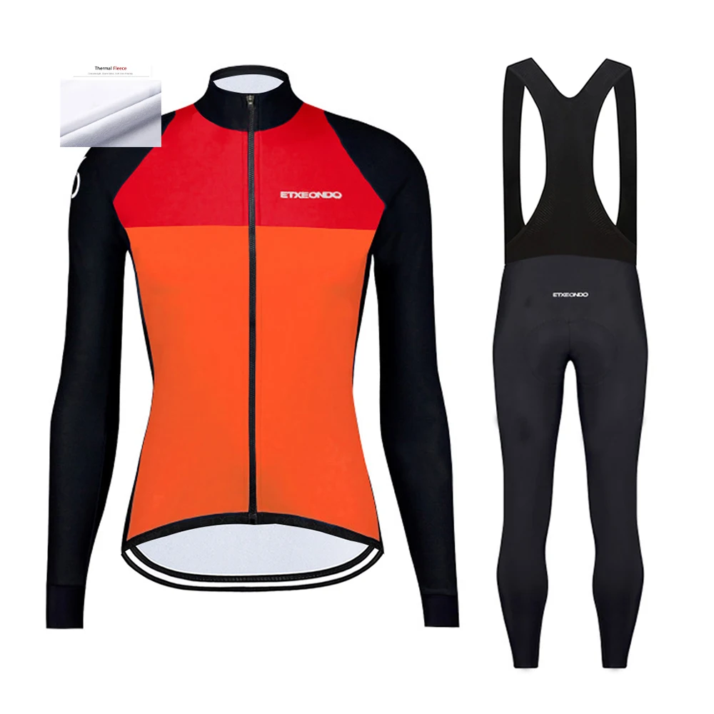 Комплект велосипедный Etxeondo зимний теплый флисовый комплект из Джерси с длинным