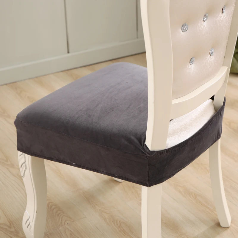 

Бархатные чехлы на сиденья, эластичный съемный моющийся чехол на сиденье стула, защитный чехол для мебели, чехол для столовой