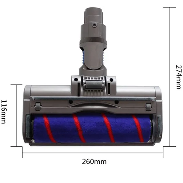 

Absolute Fluffy Soft Roller Head Quick Release Electric Floor Head for Dyson V7/V8/V10/V11 Vacuum Cleaner Repair Parts