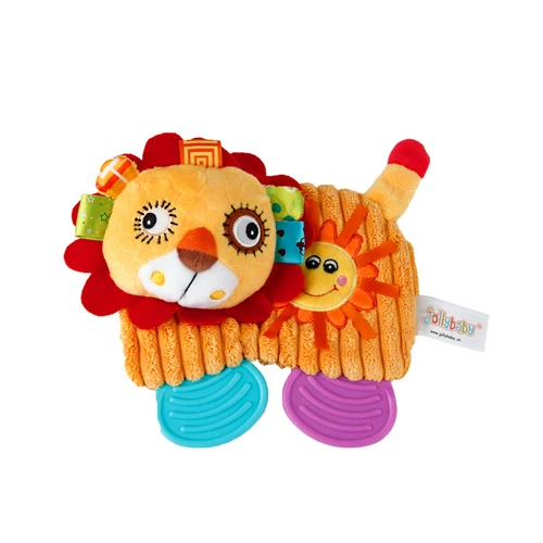 Sozzy мягкий детский носовой платок Игрушка-прорезыватель для зубов Crinkle звук погремушка плюшевая игрушка 0 м+ Сова девочка собака комфорт, для игр - Цвет: Lion