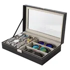 Органайзер для очков, из ПУ кожи, 6 ячеек