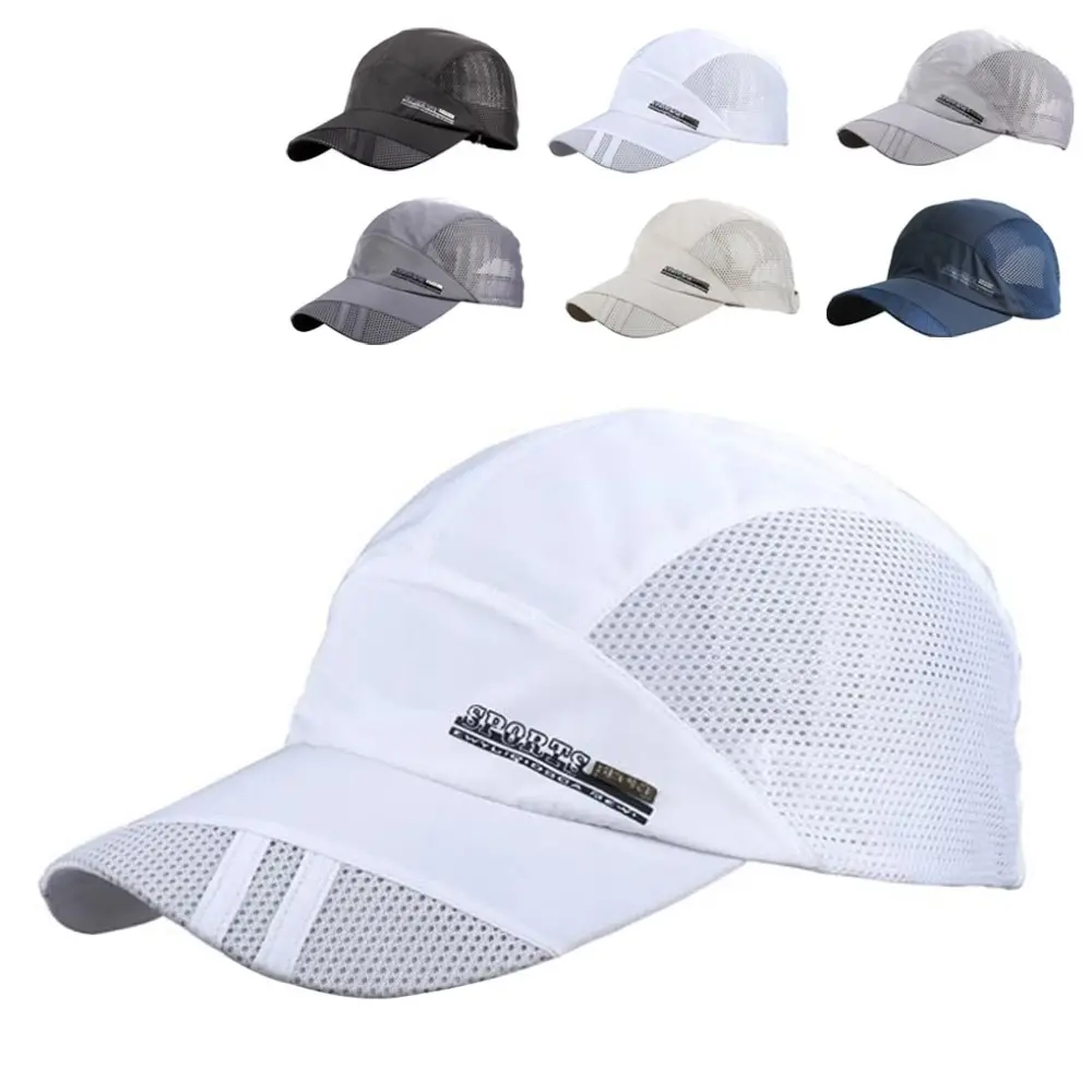 

Fashion Mens Summer Outdoor Sport Baseball Hat Running Visor Cap Hot Popular New Cool Quick Dry Mesh Cap 6 Colors