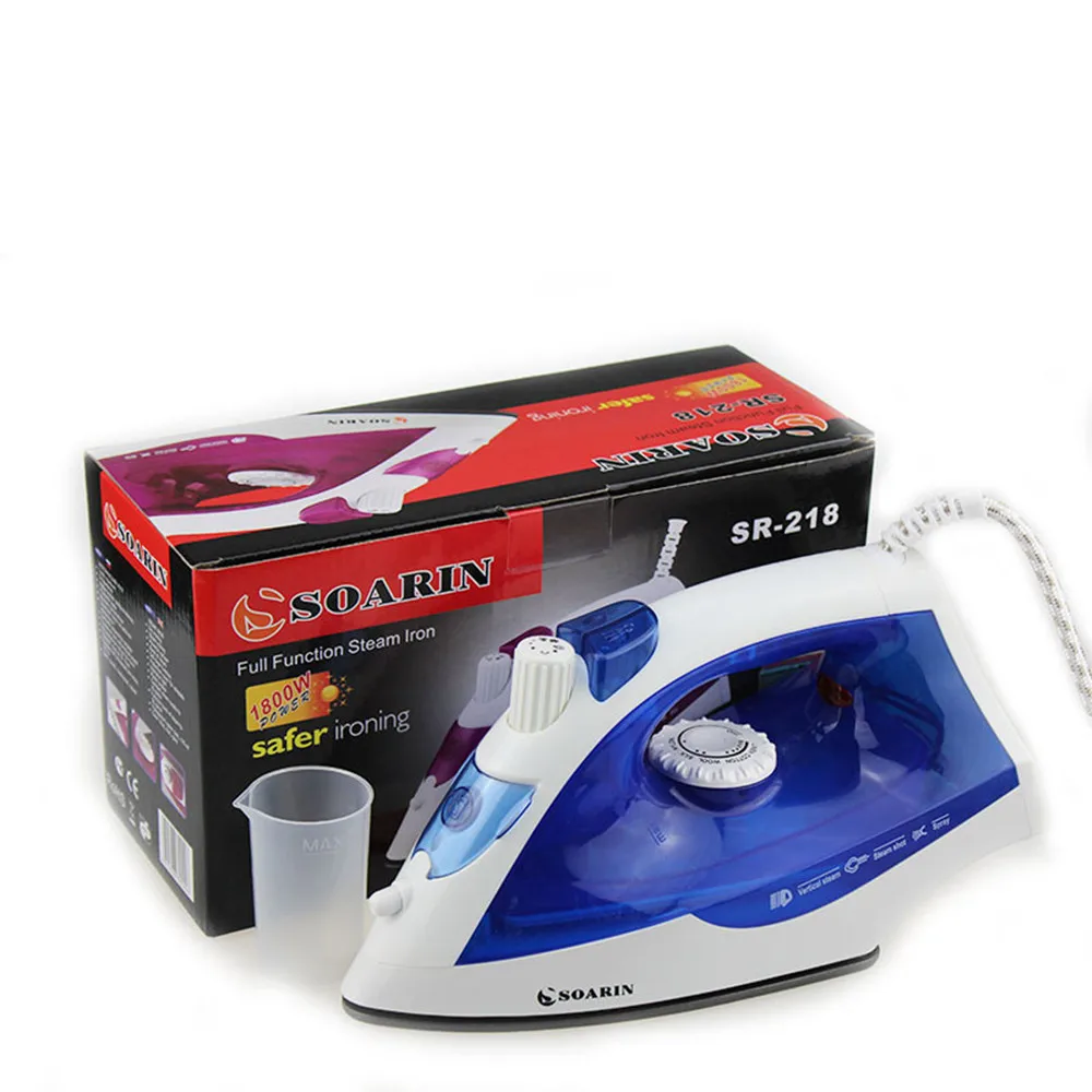 1800w Steam Iron Handheld Multifunction Adjustable Portable Household Teflon Soleplate Electric For Clothes | Бытовая техника