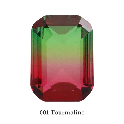 001 Tourmaline Октагон Турмалин цветной горный хрусталь кристалл K9 стекло для изготовления ювелирных изделий точечный кристалл для рукоделия клей на одежду одежды - Цвет: 001 Tourmaline