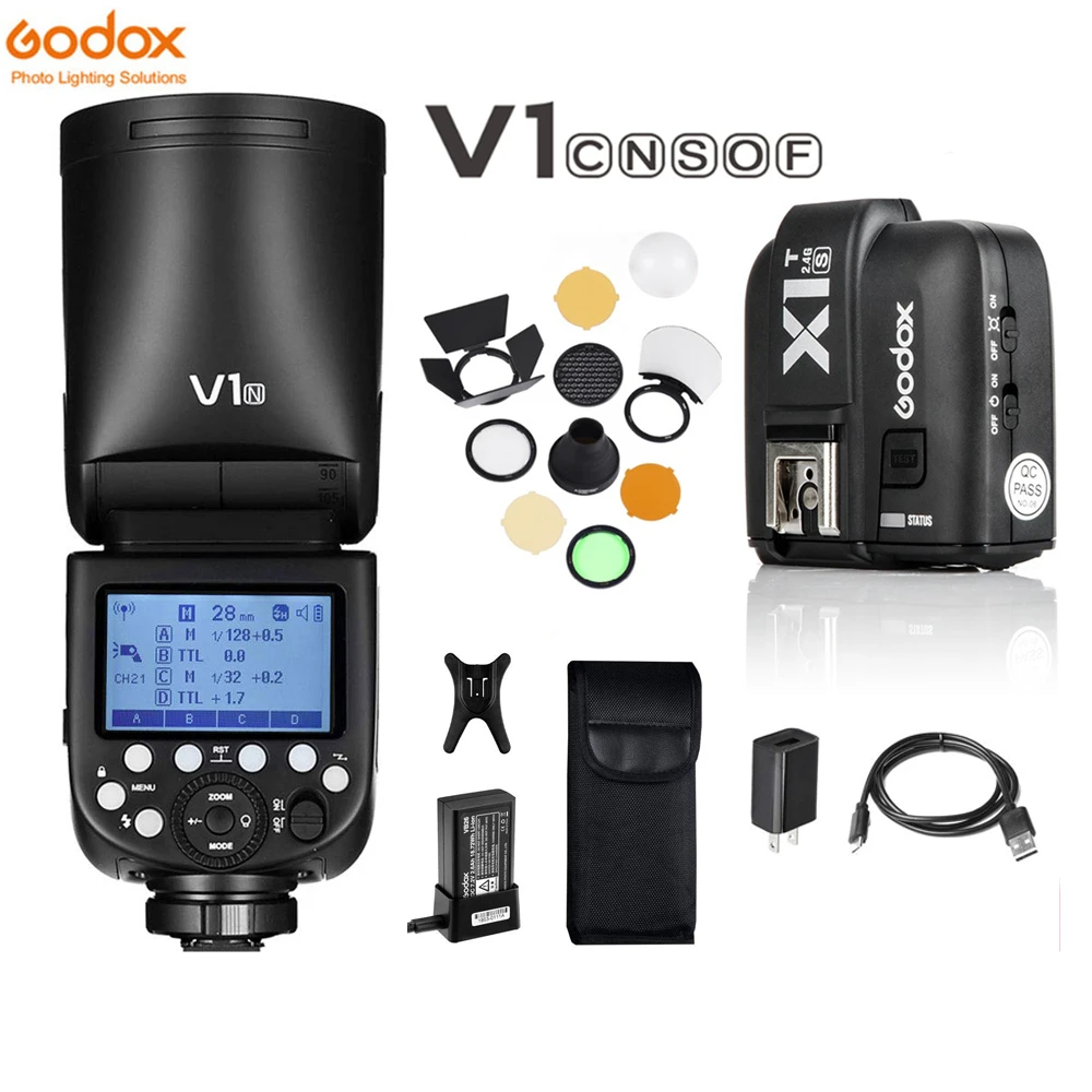 

Godox V1 Flash V1C V1N V1S V1F V1O TTL 1/8000s HSS lithium battery Speedlite Flash X1T Trigger for Canon Nikon Sony Fuji Olympus