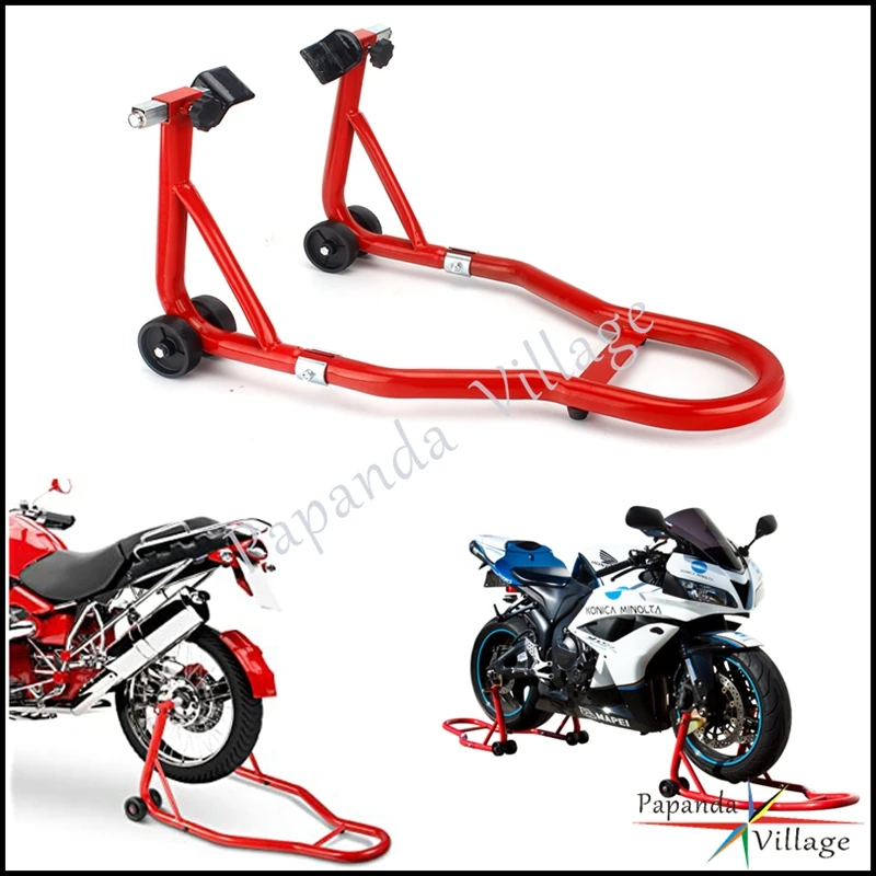 Motorcycle Repair Stand Front/Rear Wheel Support Frame Tire Repair Tools Motorbike Lift Stand Swingarm For Honda Harley Yamaha