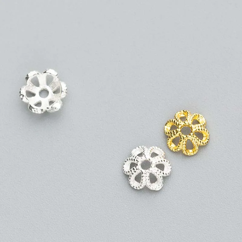 10 шт. однотонные зеркальные шапочки для бусин 6 мм | Украшения и аксессуары