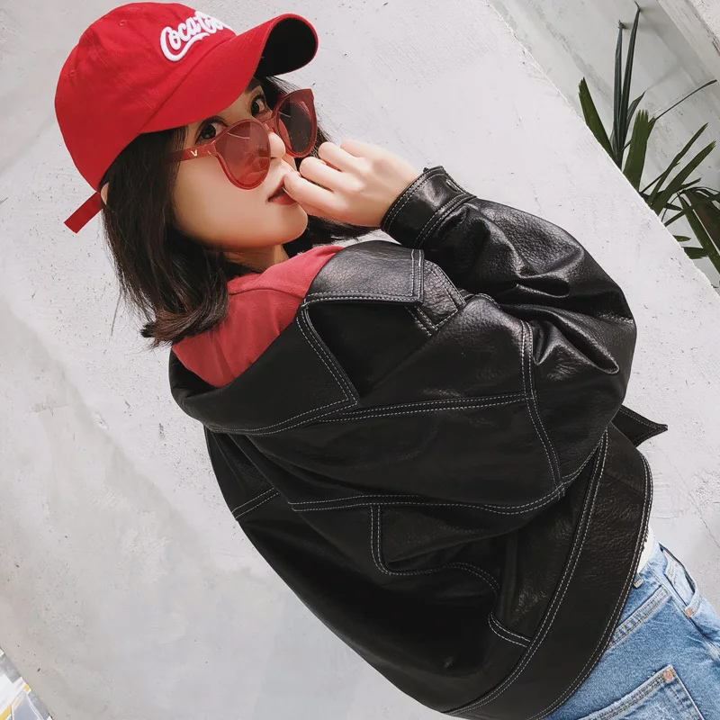 Women Genuine Leather Jacket 100% Real Sheepskin Coat Female Montone Spring Casual Clothes Chaqueta Mujer LWL1611 | Женская одежда