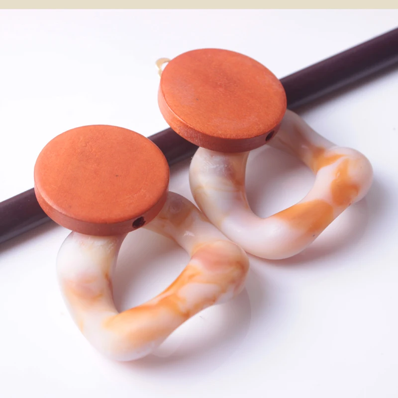 Новые корейские большие акриловые Клипсы Серьги для женщин ювелирные изделия