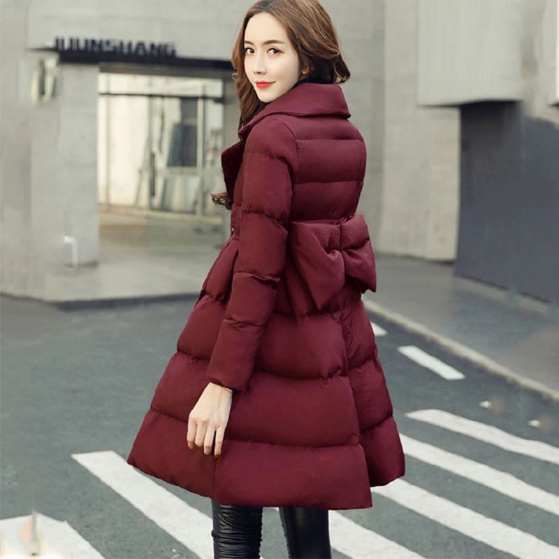 2019 новая Корейская версия Милая элегантная пуховая хлопковая куртка женская