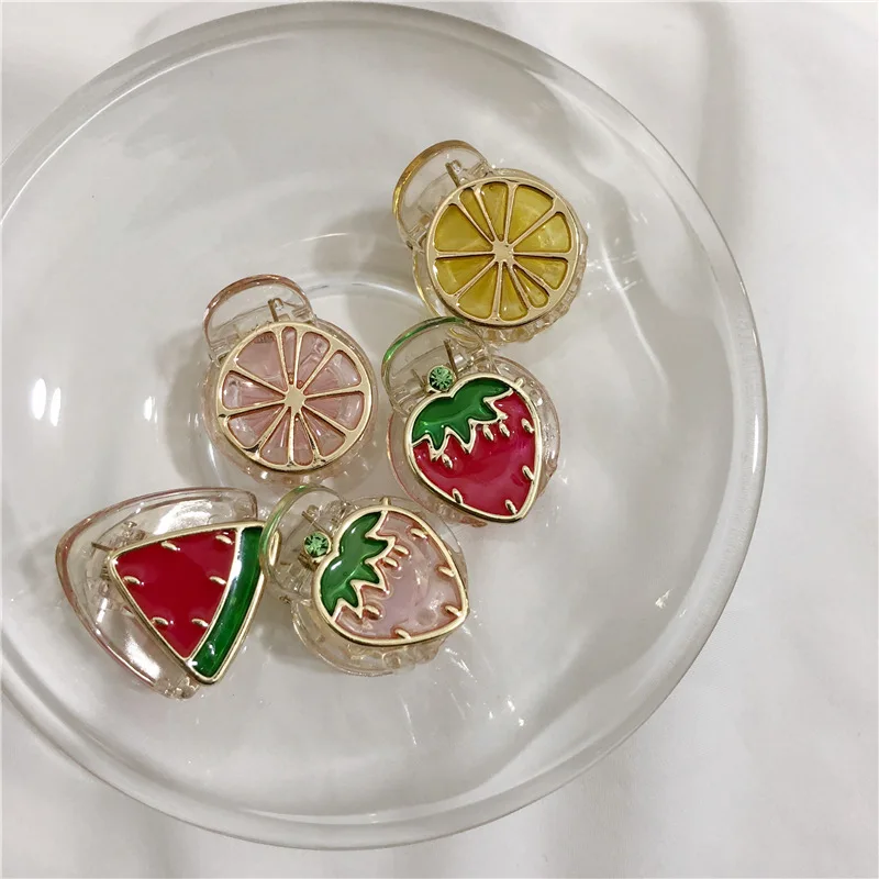 

6pcs Cute Fruits Hair Claws Girls Hairpins Fashion Headdress Headbands Clips Headwear Kids Hair Accessories