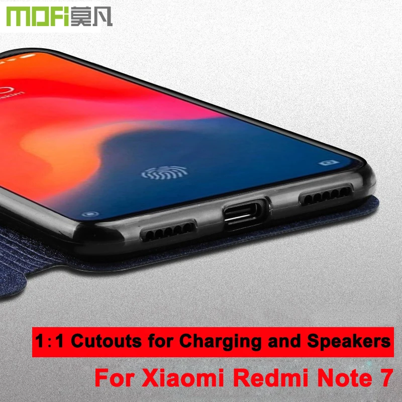 Чехол Mofi для Xiaomi Redmi Note 7 чехол Pro роскошный флип-чехол из тпу и кожи | Мобильные