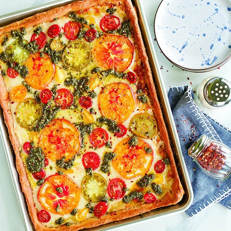 

Aluminum Rectangular Baking Tray,Cake Baking Tray Cookie Shelf Baking Tray,Baking Tray (2 Pack), Silver