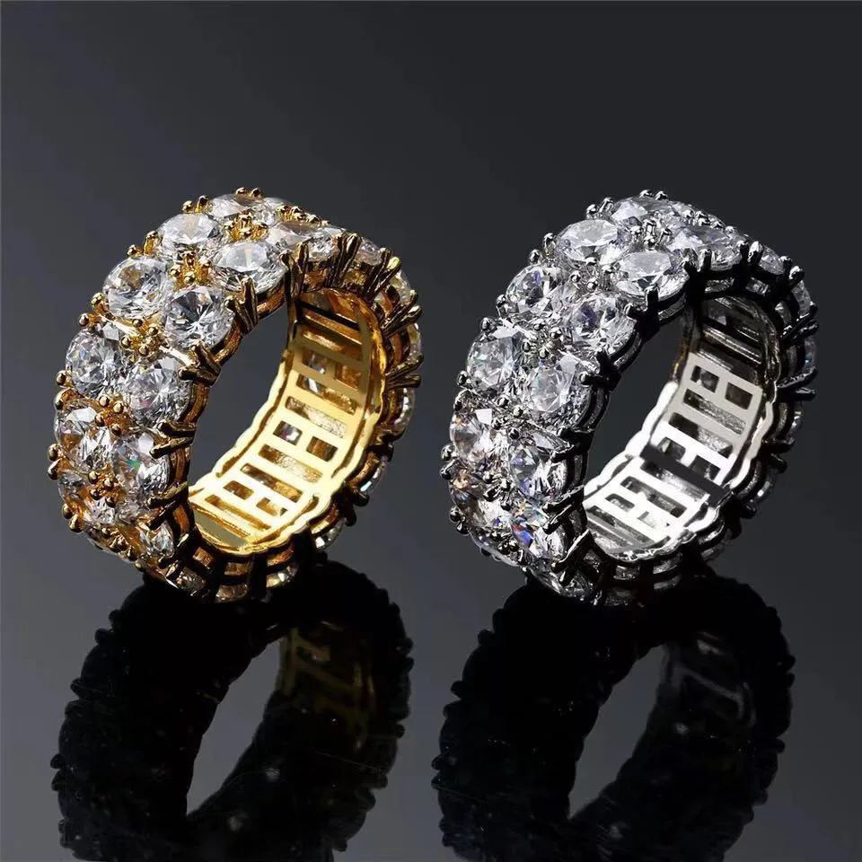 

Fashion Good Sell Like Hot Cakes Jewelry With Golden Circle White Diamond Luxury Female Wedding Rings Contracted Fashion Sh