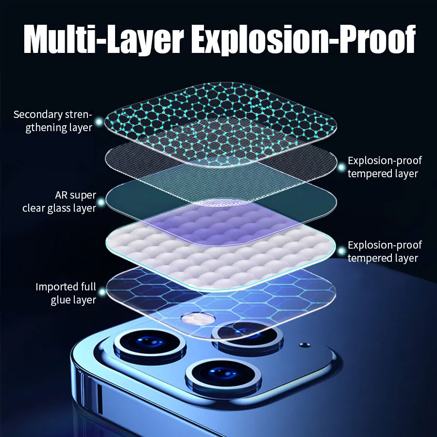 

3PCS Tempered Glass For iPhone 11 12 Pro Max Camera Lens Screen Protector On For iPhone 11 Plus 12 mini Camera Glass