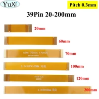 yuxi forward direction 39 pin ffc fpc flexible flat cable pitch 0 3mm same direction length 20mm 200mm