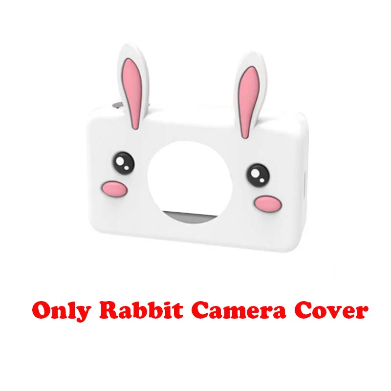 Rabbit Cover Детская камера, игрушки, 24 МП, HD, мини, мультипликационная цифровая камера, переключение языков, синхронизация съемки, распознавание лица, видеокамера, подарки на день рождения - Цвет: Rabbit Cover
