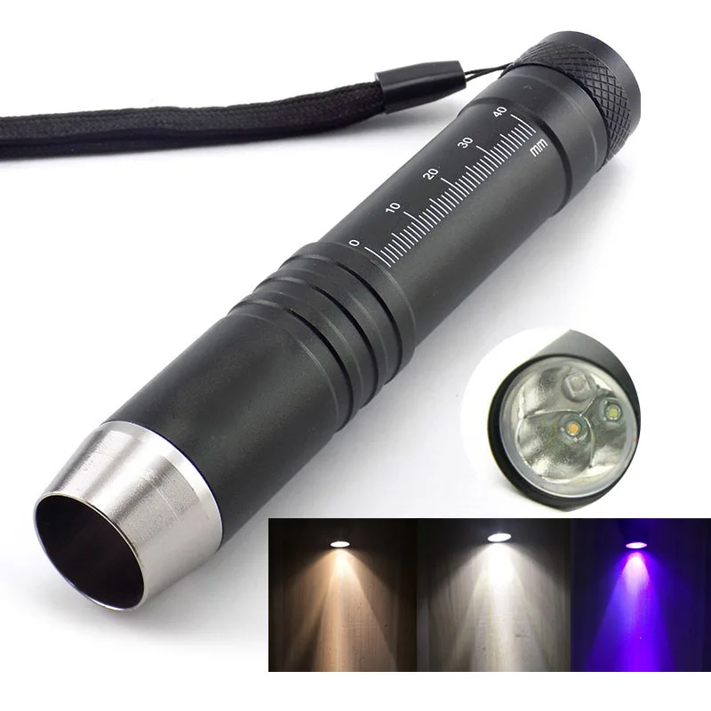 Высокая мощность УФ 365nm светодиодный светильник вспышка флуоресцентный черный