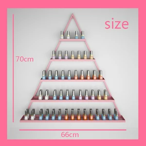 2019 стильный розовый железный стеллаж для ногтей настенный подвесной шкаф для хранения для магазинадома 66 см