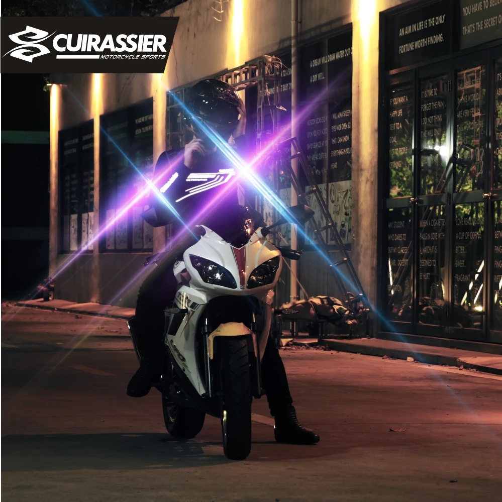 Cuirassier High Reflective LED Bright Quick Dry Underwear Motorcycle Skiing Armor Moisture absorption Winter Warm Shirts Men's |