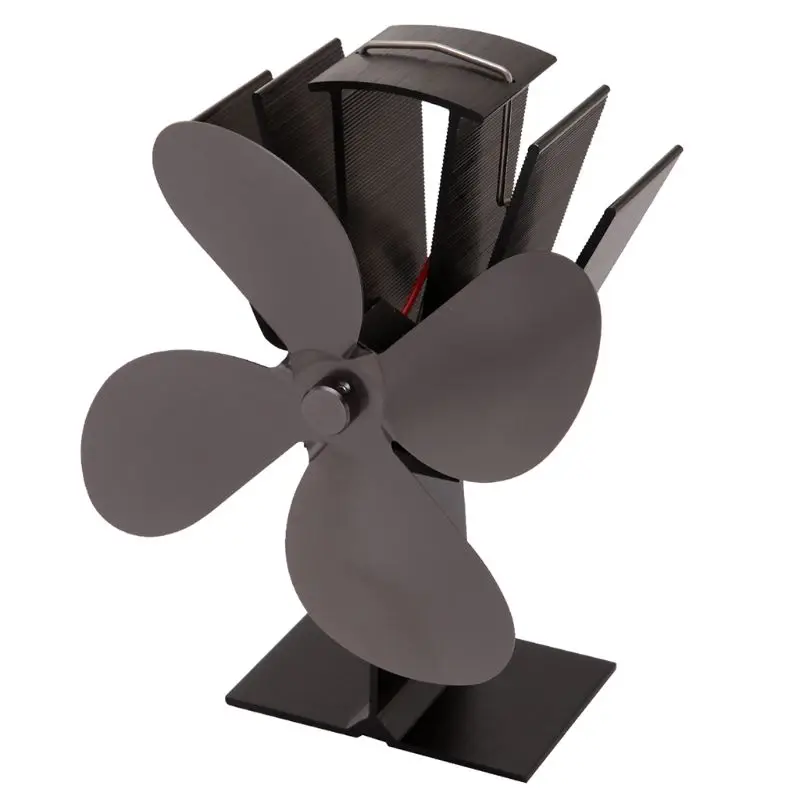 

4 Blade Fireplace Stove Fan Heat Powered Circulation Saving Ecofan for Wood Log