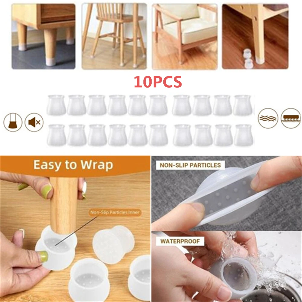 10 шт. силиконовые нескользящие накладки на ножки стола стула | Дом и сад